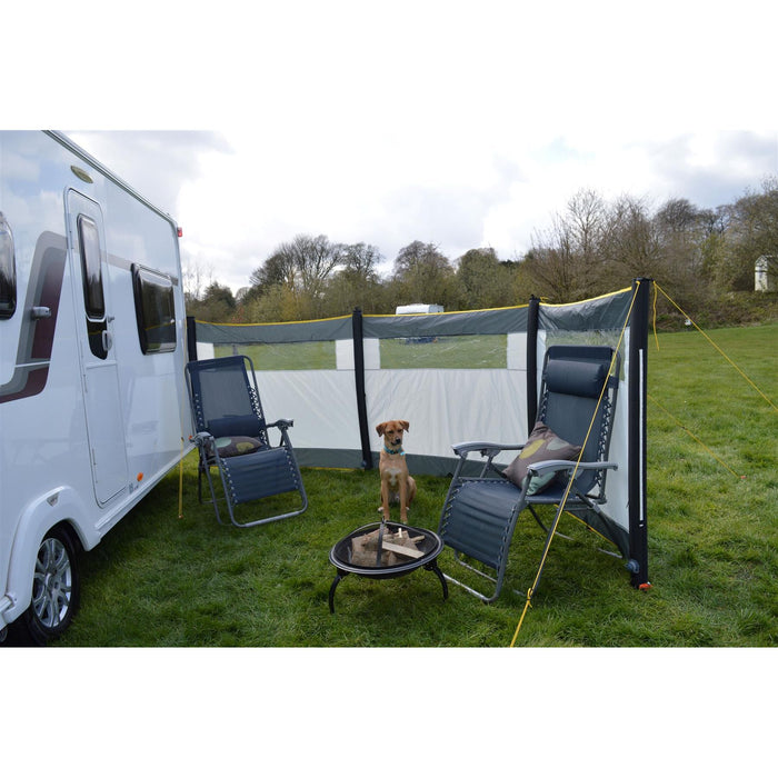 Maypole 3 Panel Inflatable Air Windbreak Blow-Up Camping Caravan With Free Pump