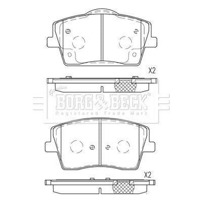 Genuine Borg & Beck Brake Pads fits XC40 17 1017 BBP2806 Borg & Beck  - Dynamic Drive