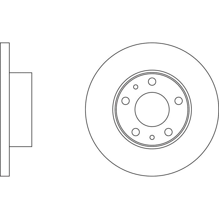 Genuine APEC Front Brake Discs & Pads Set Solid for Fiat Ducato