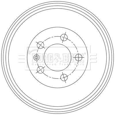 Genuine Borg & Beck Brake Drum fits Toledo Rapid 0712 BBR7283 Borg & Beck  - Dynamic Drive