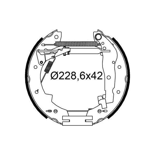 Genuine Valeo Pre-M. Brake Shoe Kit Fits BMW 3 Ii