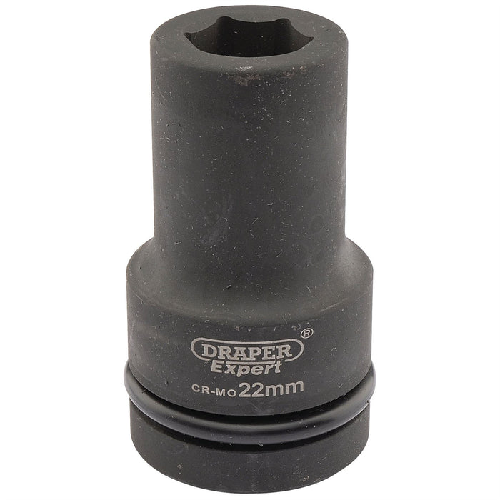 Draper Expert HI-TORQ 6 Point Deep Impact Socket, 1" Sq. Dr., 22mm