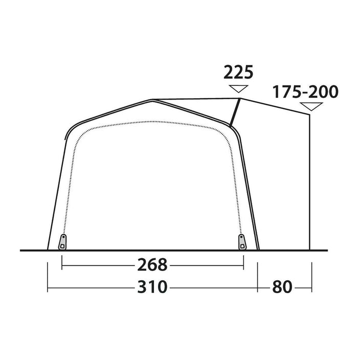 Outwell Jonesville 440SA Flex Drive-Away Awning Campervan 175 - 200 cm Outwell  - Dynamic Drive