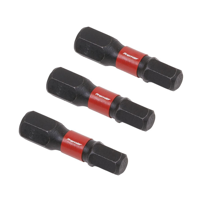 Sealey Hex 5mm Impact Power Tool Bits 25mm 3pc AK8213 Sealey  - Dynamic Drive