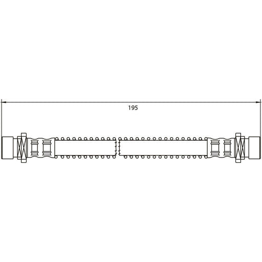 Apec Brake Hose Front Fits Land Rover Discovery Apec  - Dynamic Drive