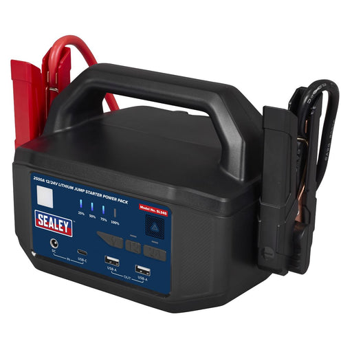 Sealey 2500A 12/24V Lithium Jump Starter Power Pack SL34S Sealey  - Dynamic Drive