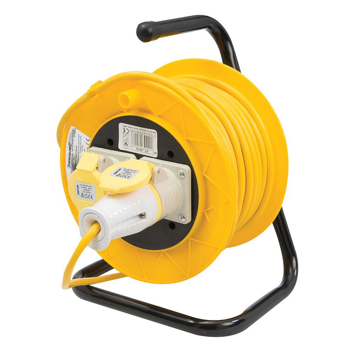 Powermaster Cable Reel Freestanding 16A 110V 2-Gang 25m 868878 Powermaster  - Dynamic Drive