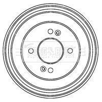 Genuine Borg & Beck Brake Drum fits Hyundai Getz ABS 10020509 BBR7207 Borg & Beck  - Dynamic Drive