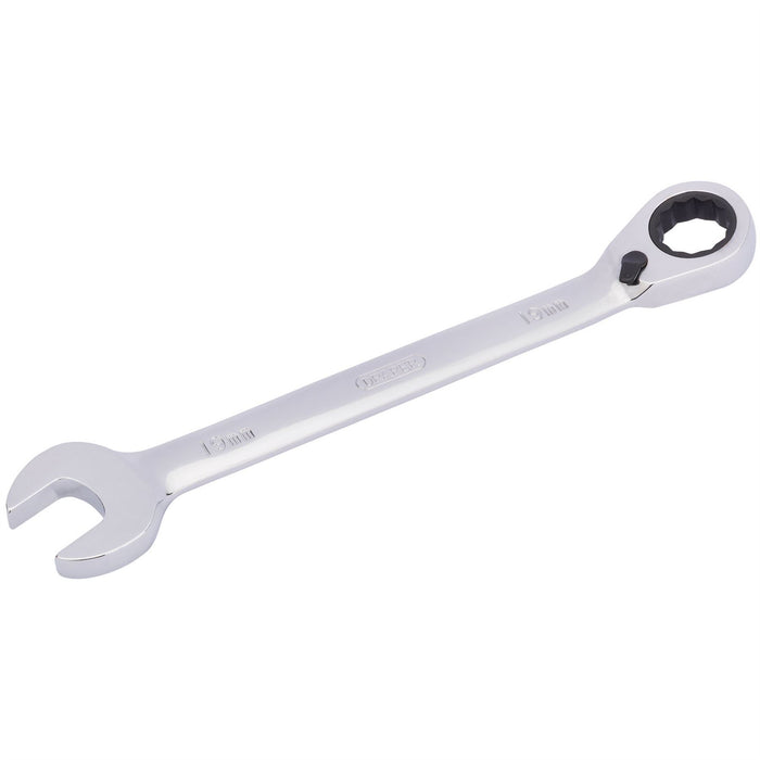 Draper HI-TORQ Metric Reversible Ratcheting Combination Spanner, 19mm Draper  - Dynamic Drive