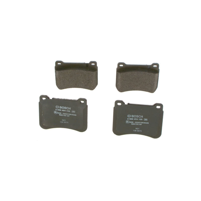 Bosch Brake Pad Set Bp1077 fits Mercedes-Benz C C180 Kompressor - 1.8 - 02-07 09