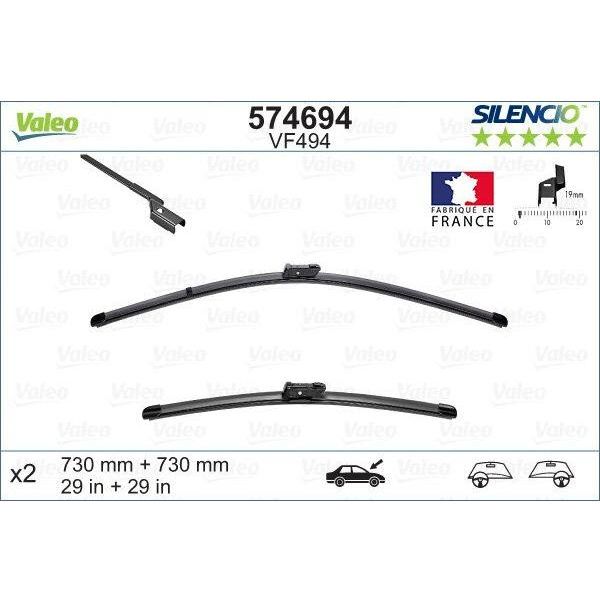 Valeo Wiper Blades Kit 574694 Automotive Part fits Ford Focus Iii Valeo  - Dynamic Drive