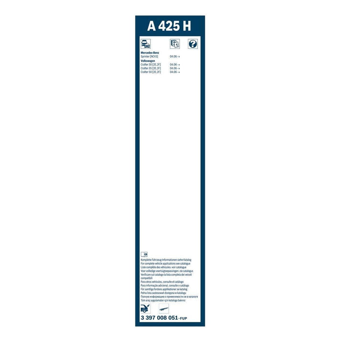 Bosch Aerotwin Flat Blade Rear 425 fits Mercedes-Benz Sprinter 313D BlueTec|Blue