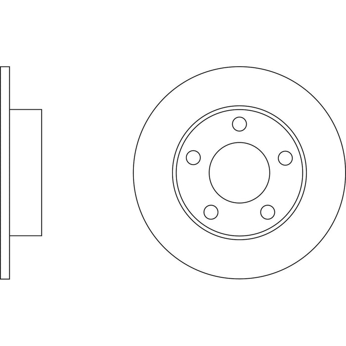 Genuine APEC Rear Brake Discs & Pads Set Solid for VW Passat