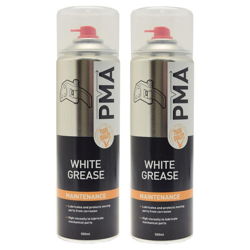 2 x PMA White Calcium Grease Multi Purpose PTFE Lubricant Aerosol Spray WHGR PMA  - Dynamic Drive