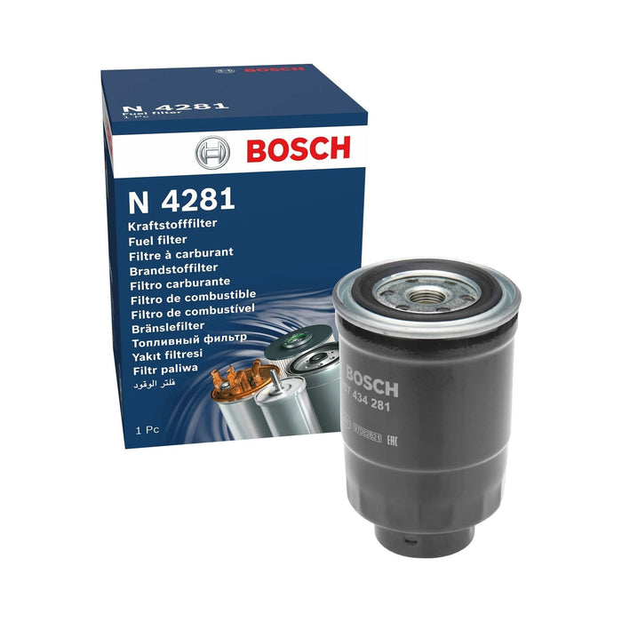 Genuine Bosch Car Fuel Filter N4281 fits Nissan X-Trail dCi - 2.2 - 01-08 145743