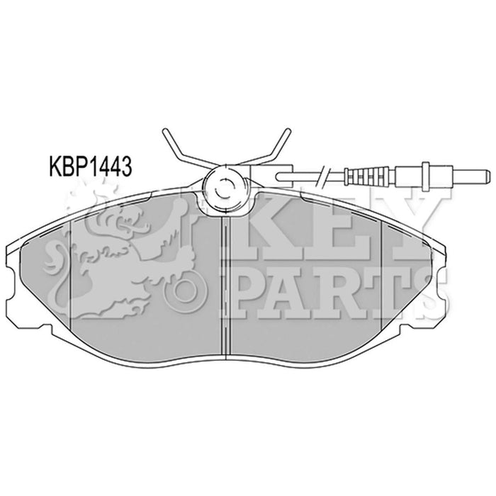 Genuine Key Parts KBP1443 Front Brake Pads-Includes Wear Indicators (Lucas-Girling)