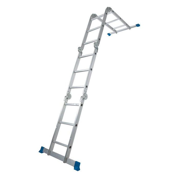 Silverline Multipurpose Ladder with Platform 3.6m 12-Tread Silverline  - Dynamic Drive