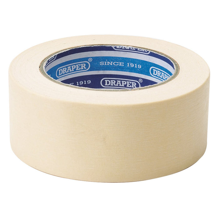 Draper Heavy Duty Masking Tape Roll, 50m x 50mm 63479 Draper  - Dynamic Drive