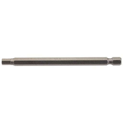 Draper Hexagonal Insert Bit, 5mm, 1/4" Hex, 100mm Long (Pack of 1) 64374 Draper  - Dynamic Drive