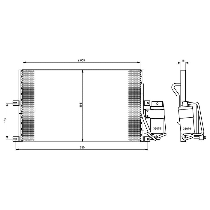 NRF Air Con Condenser fits Vauxhall Vectra Opel Vectra