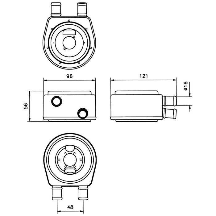 NRF Radiator fits OILCOOLER DONUT UNIVERSAL