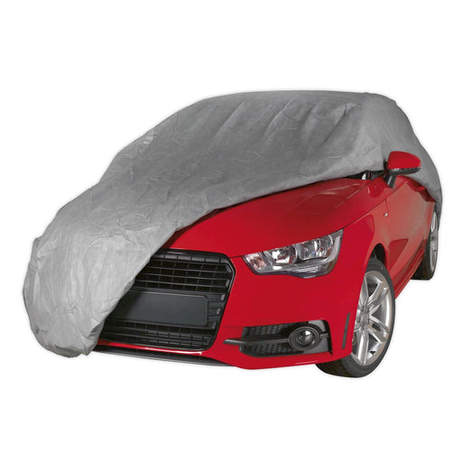 Sealey All-Seasons Car Cover 3-Layer Medium SCCM Sealey  - Dynamic Drive