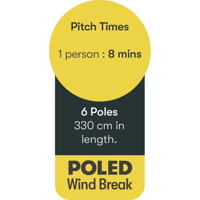 6 Pole Multicoloured Polythene Windbreak 1445 Quest  - Dynamic Drive