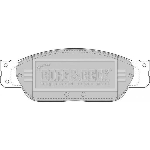 Genuine Borg & Beck Front Brake Pads fits Jaguar S Type 3.0V84.0 9907 BBP1704 Borg & Beck  - Dynamic Drive