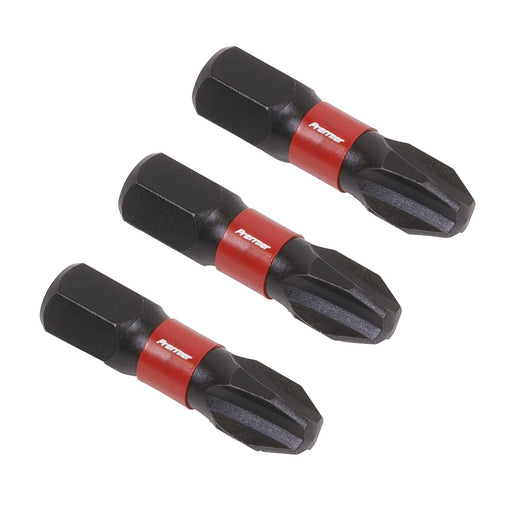 Sealey Phillips #3 Impact Power Tool Bits 25mm 3pc AK8206 Sealey  - Dynamic Drive