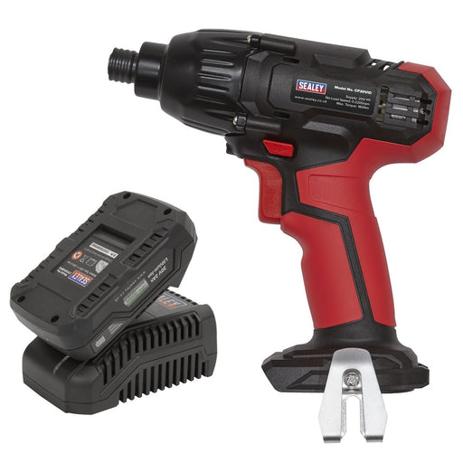 Sealey Impact Driver Kit 1/4" Hex Drive 20V 2Ah SV20 Series CP20VIDKIT1 Sealey  - Dynamic Drive