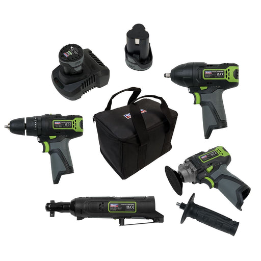 Sealey 4 x 10.8V SV10.8 Series Cordless Combo Kit 2 Batteries CP108VCOMBO1 Sealey  - Dynamic Drive