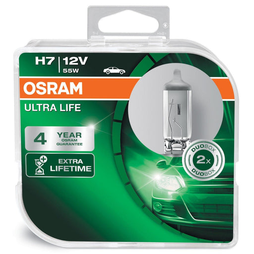 OSRAM H7 Ultra Life Extra Long Life 12V 55W 477 499 Car Headlight Bulbs Twin Osram  - Dynamic Drive