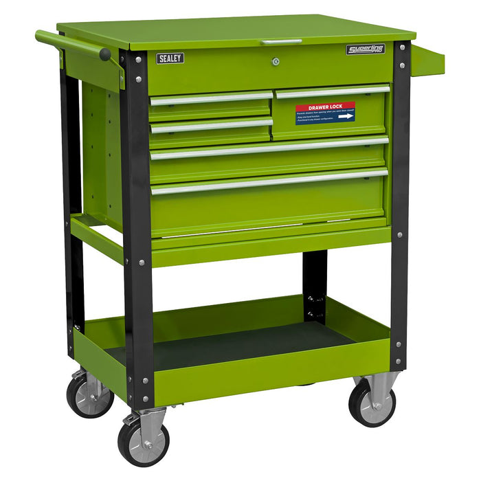 Sealey Heavy-Duty Mobile Tool & Parts Trolley with 5 Drawers and Lockable Top- H Sealey  - Dynamic Drive