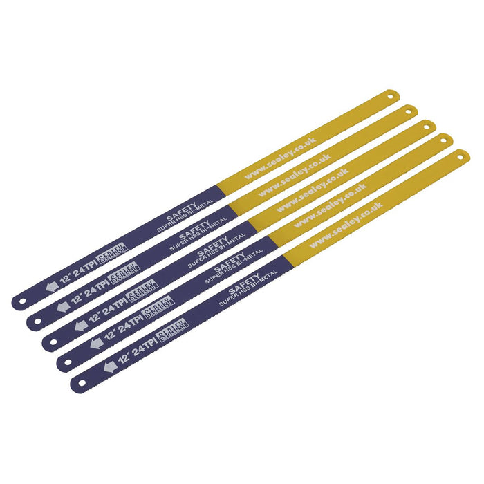 Sealey Hacksaw Blade 300mm HSS Bi-Metal 24tpi Pack of 5 HSB0524 Sealey  - Dynamic Drive