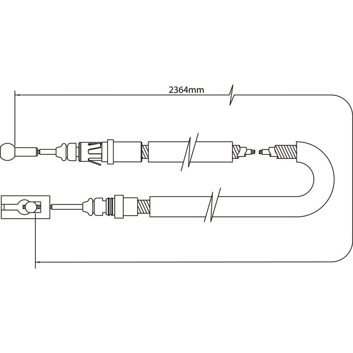 Apec Brake Cable Rear Fits Citroen C8 Fiat Ulysse Peugeot 807