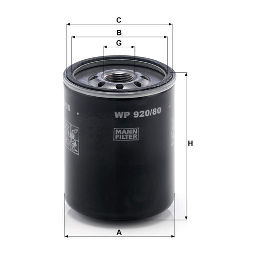 Genuine Mann Oil Filter for Isuzu TrooperCampoMonterey WP920/80 Mann & Hummel  - Dynamic Drive