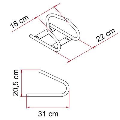 05781-01- MOTO WHEEL CHOCK FRONT Fiamma  - Dynamic Drive