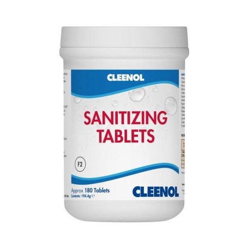 Cleenol Water Sanitising Tablets - Tub of 180 Ideal for Home Camping Motorhome Caravan UK Camping And Leisure