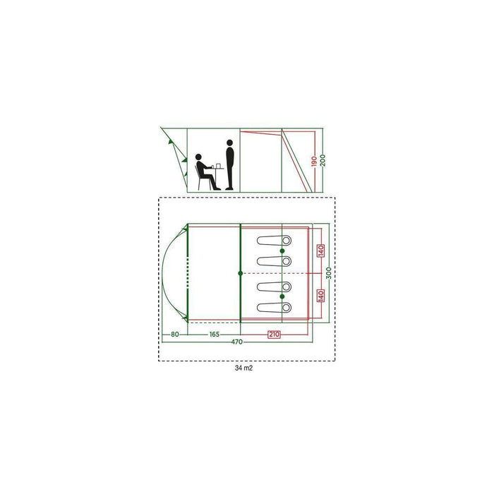 Coleman Tent Castle Pines 4 BlackOut Camping Family Tunnel Outdoors Easy Pitch Coleman  - Dynamic Drive