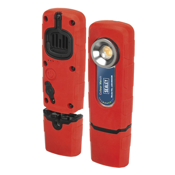 Sealey 360 Rechargeable Inspection Light 5W COB LED Colour Match CRI 96 3-Colour