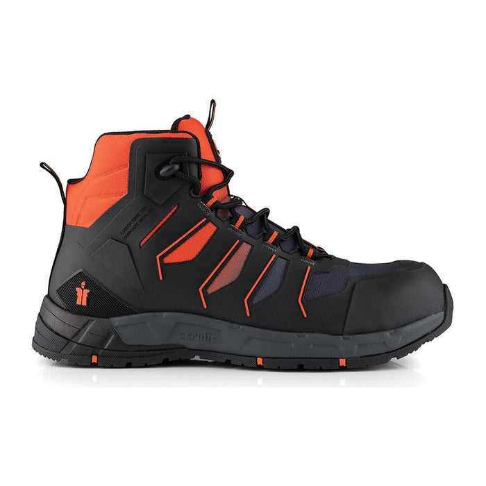 Scruffs Glide Safety Boot Black / Orange Size 9 / 43