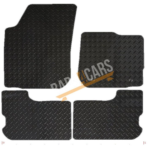 Fully Tailored Silver Trim Rubber Mats fits Dacia Sandero 13> Set of 4 + 2 Clips UKB4C  - Dynamic Drive