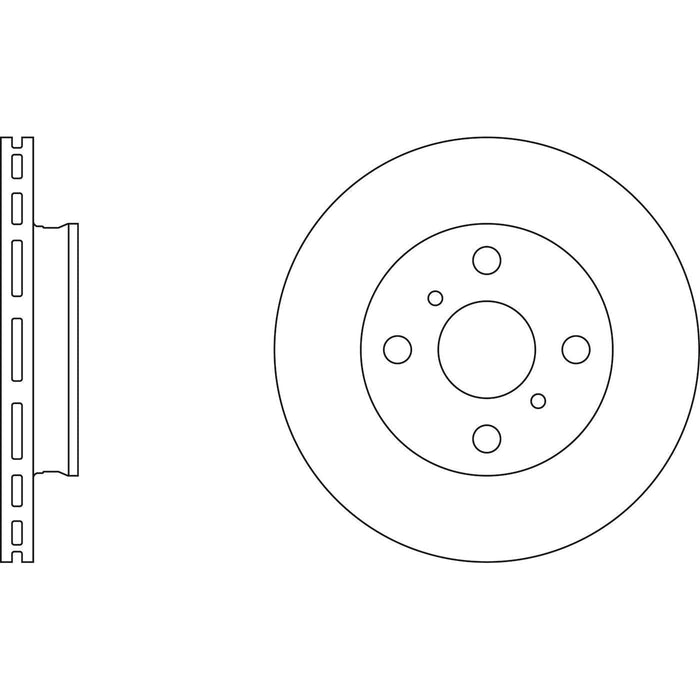 Apec Brake Disc Front Fits Toyota Corsa Starlet