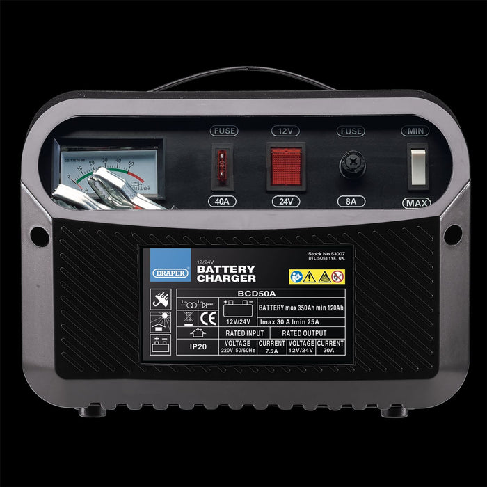 Draper 12/24V 120-350A Battery Charger 53007 Draper  - Dynamic Drive