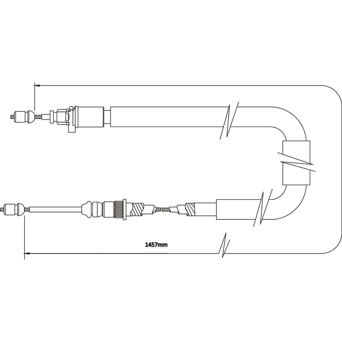 Apec Brake Cable Rear Fits Renault Clio