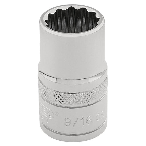 Draper HI-TORQ 12 Point Socket, 3/8" Sq. Dr., 9/16" 49457 Draper  - Dynamic Drive