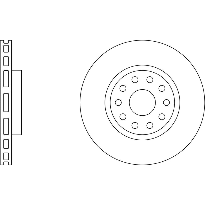 Apec Brake Disc Front Fits Alfa Romeo 166