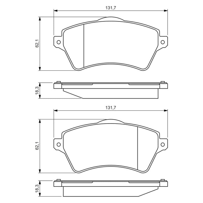 Bosch Brake Pad Set Bp432 fits Land Rover Freelander TD4 - 2.0 - 00-06 098642472