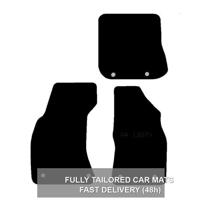 Fully Tailored Black Carpet Car Mats for Audi A4 97 Set of 4 With 8 Clips UKB4C  - Dynamic Drive