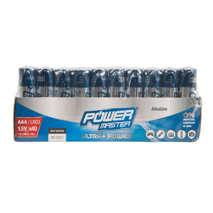 PowerMaster AAA Super Alkaline Battery LR03 40pk 40pk 867060